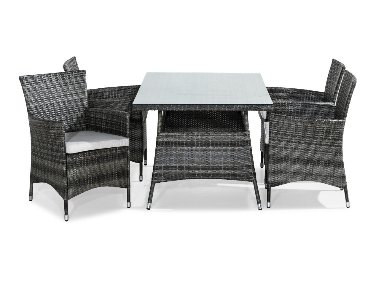 Stalo ir kėdžių komplektas Comfort Garden 1594 (Pilka)