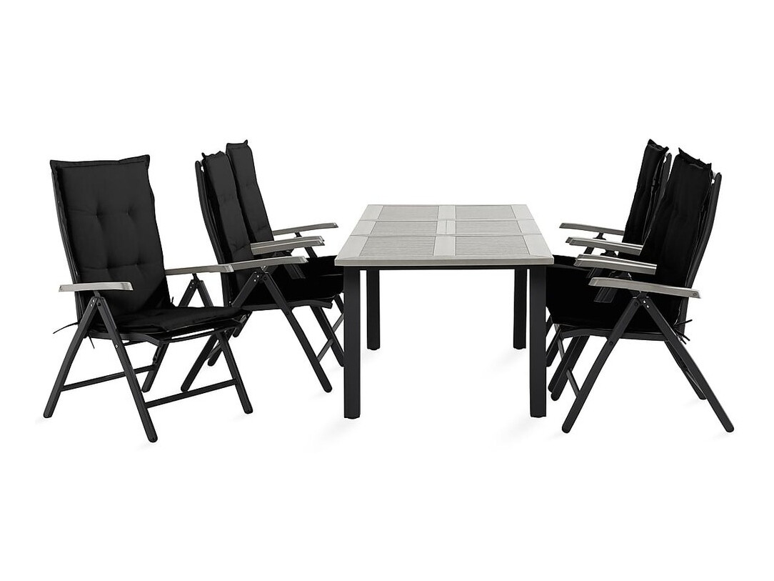 Stalo ir kėdžių komplektas Comfort Garden 1533 (Juoda)