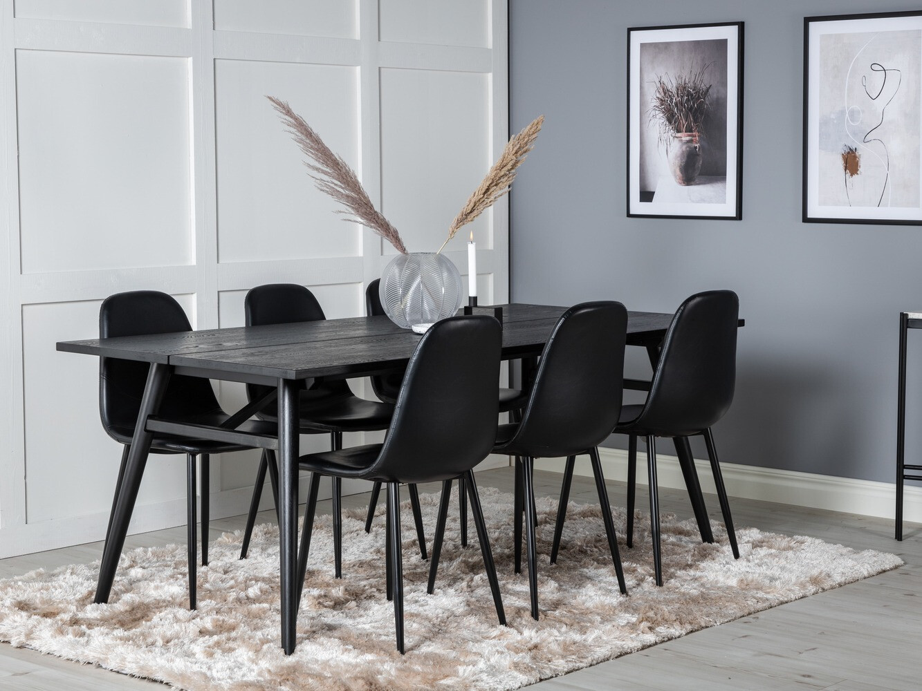 Valgomojo komplektas Dallas 1681 (Juoda)