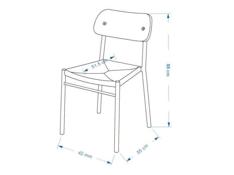 Valgomojo komplektas Dallas 1785 (Juoda)