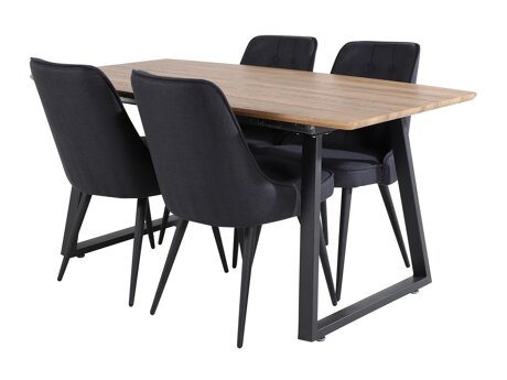 Valgomojo komplektas Dallas 332 (Juoda)