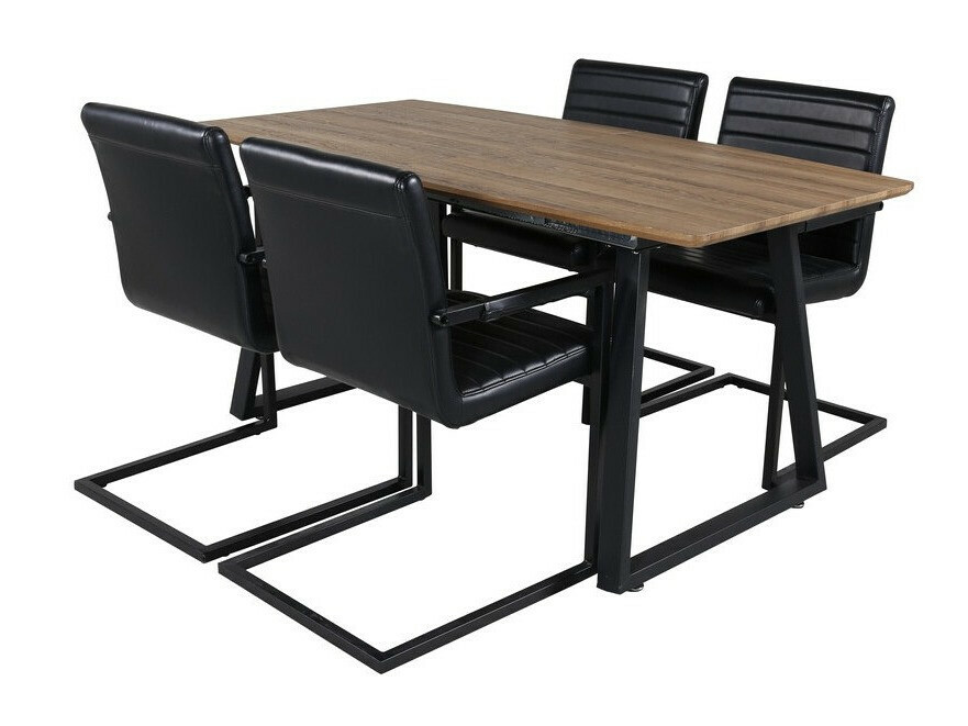 Valgomojo komplektas Dallas 337 (Juoda)