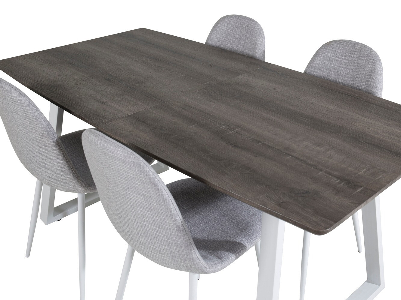 Valgomojo komplektas Dallas 1979 (Balta + Šviesi pilka)