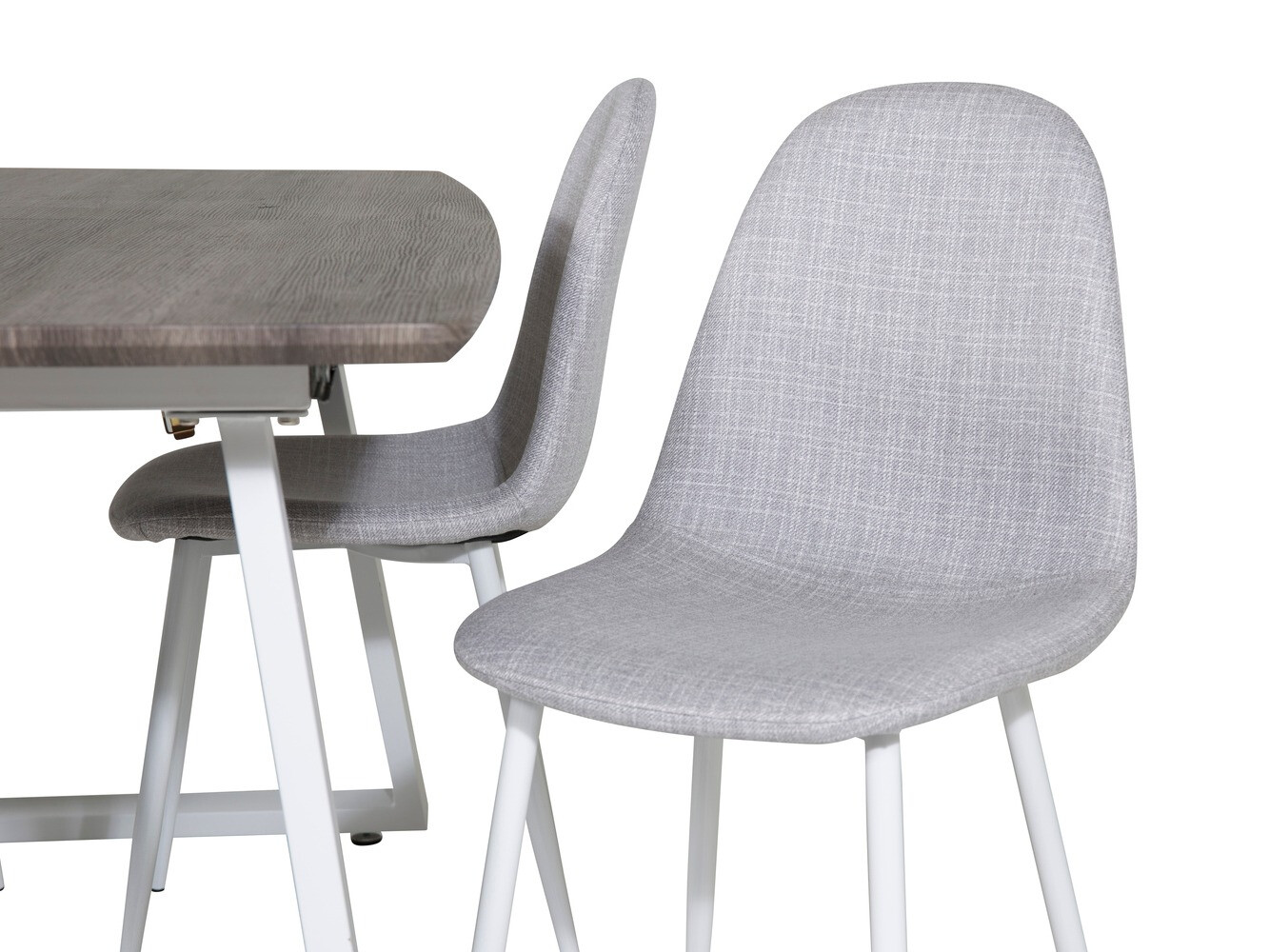 Valgomojo komplektas Dallas 1979 (Balta + Šviesi pilka)