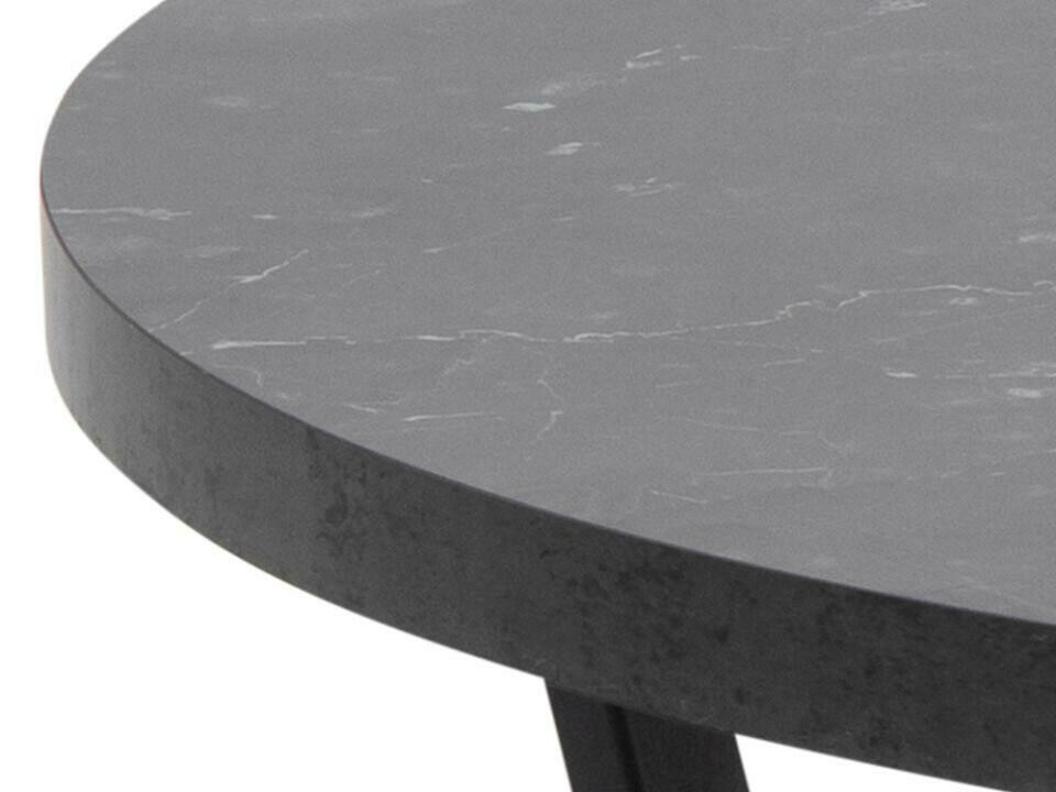 Žurnalinis staliukas Norsica 321 (Juodas marmuras + Juoda)