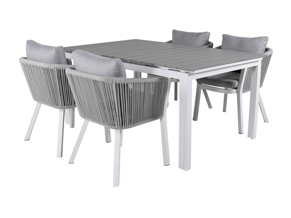 Lauko stalas Dallas 665 (Pilka + Balta)