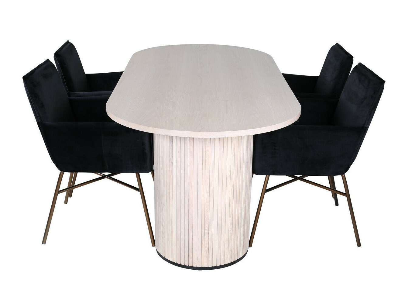 Valgomojo komplektas Dallas 2751 (Juoda + Varis)