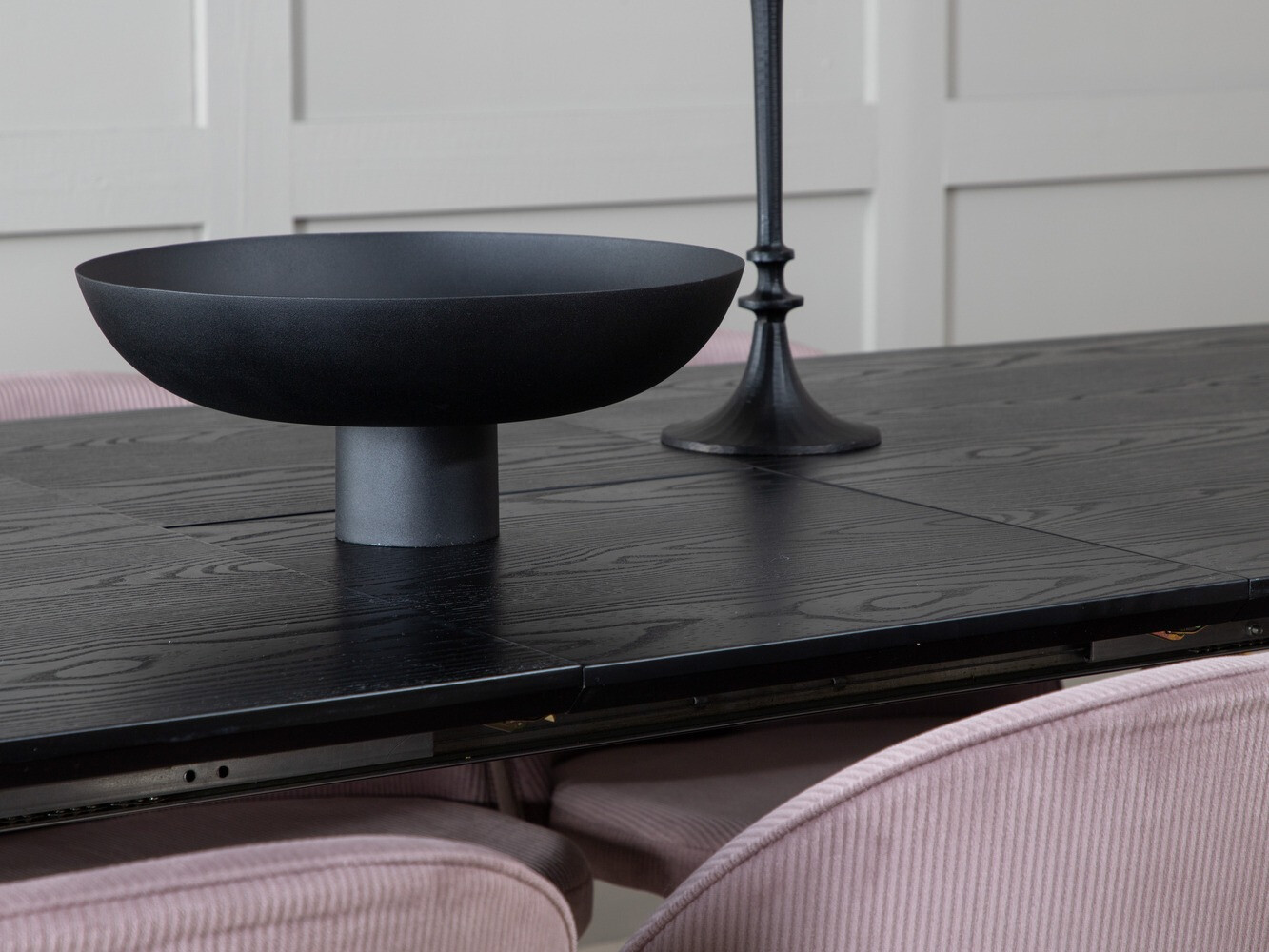 Valgomojo komplektas Dallas 1447 (Rožinė + Juoda)