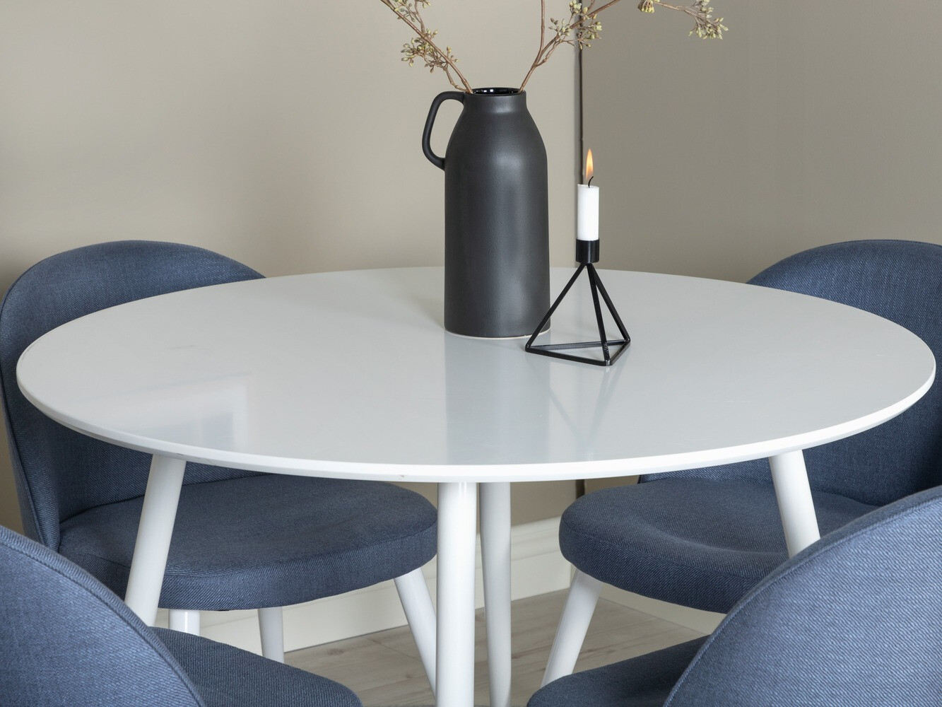 Valgomojo komplektas Dallas 1536 (Mėlyna + Balta)