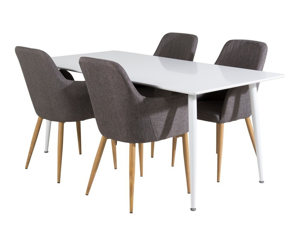 Valgomojo komplektas Dallas 1623 (Tamsi pilka + Ruda)