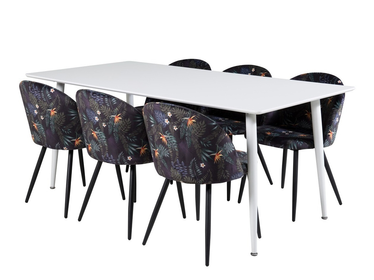 Valgomojo komplektas Dallas 1624 (Gėlių raštas)