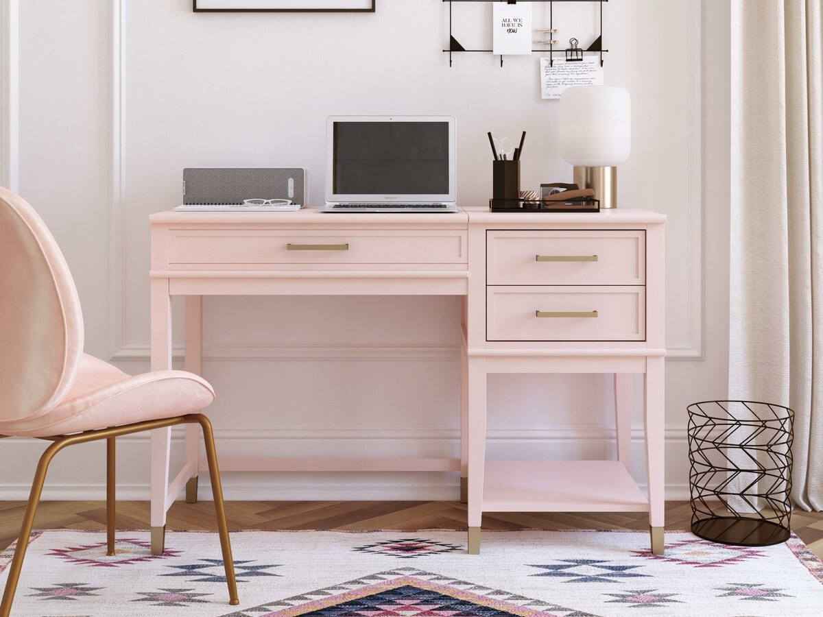 Darbo stalas CosmoLiving by Cosmopolitan Belromu 102 (Šviesi rožinė)