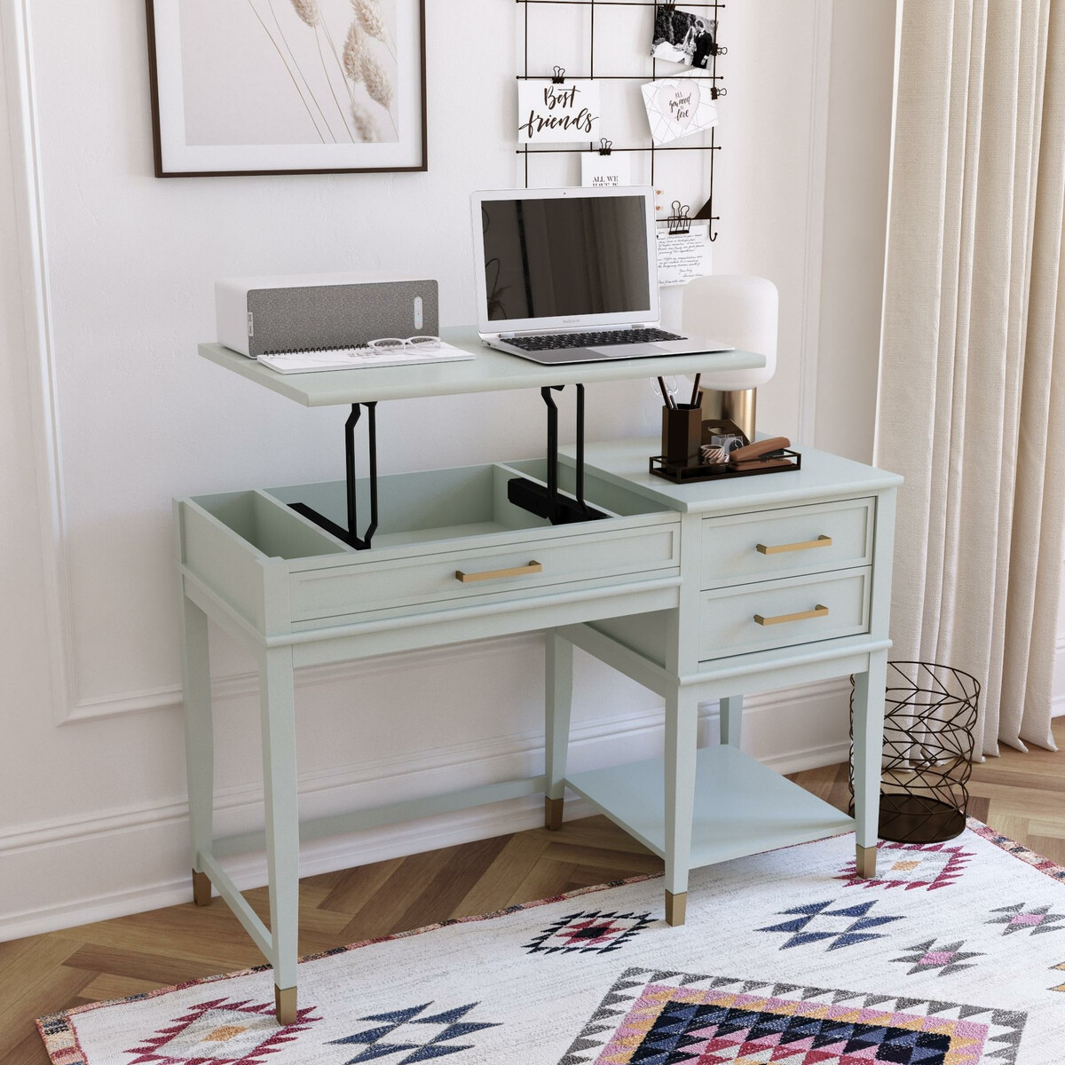 Darbo stalas CosmoLiving by Cosmopolitan Belromu 102 (Šviesi žalia)
