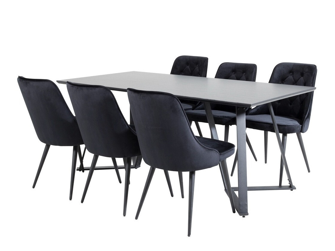 Valgomojo komplektas Dallas 1628 (Juoda)