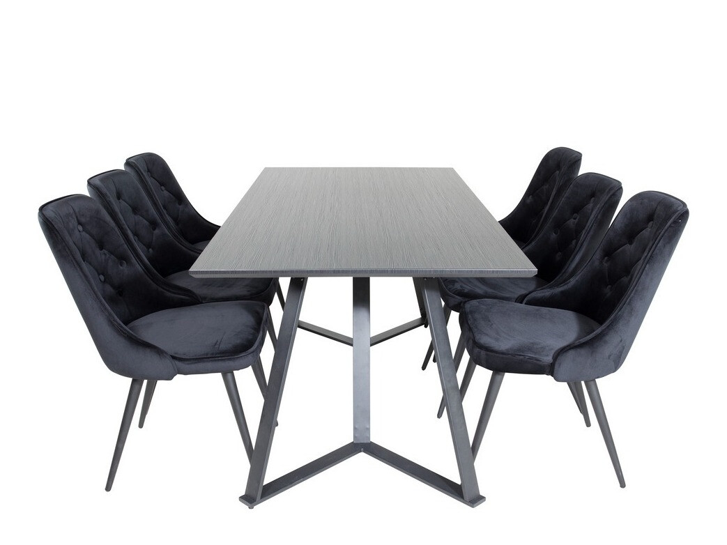 Valgomojo komplektas Dallas 1628 (Juoda)