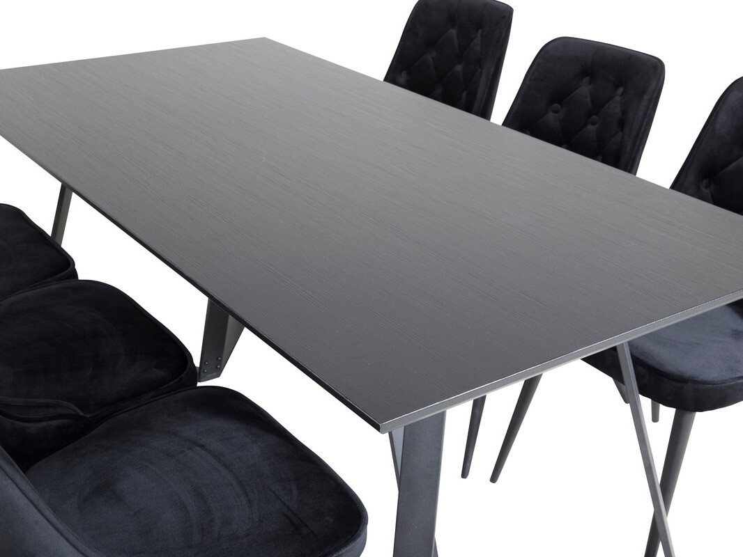 Valgomojo komplektas Dallas 1628 (Juoda)