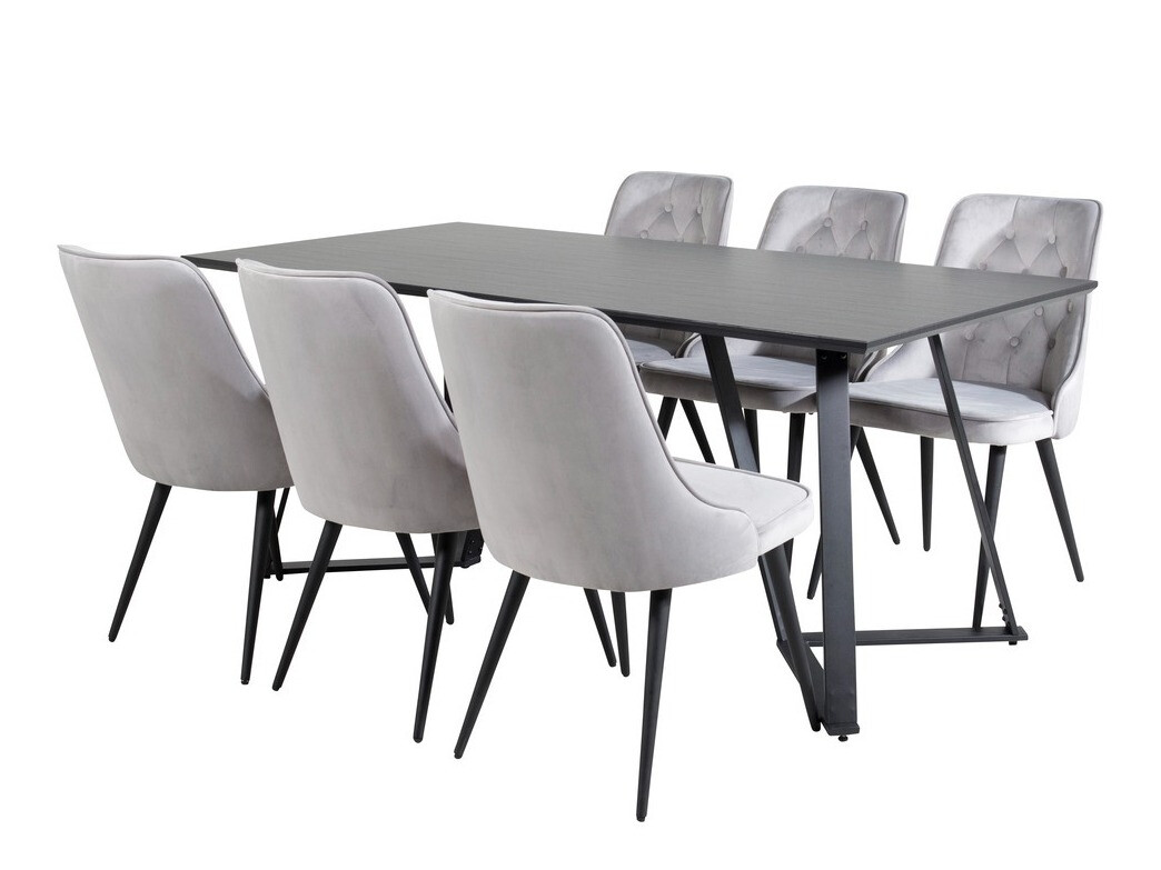 Valgomojo komplektas Dallas 1628 (Šviesi pilka)