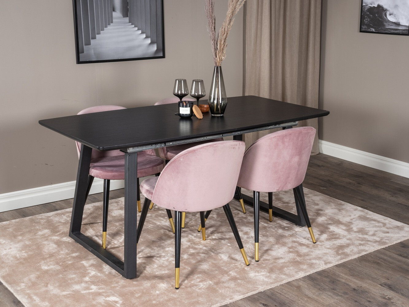 Valgomojo komplektas Dallas 1631 (Rožinė)