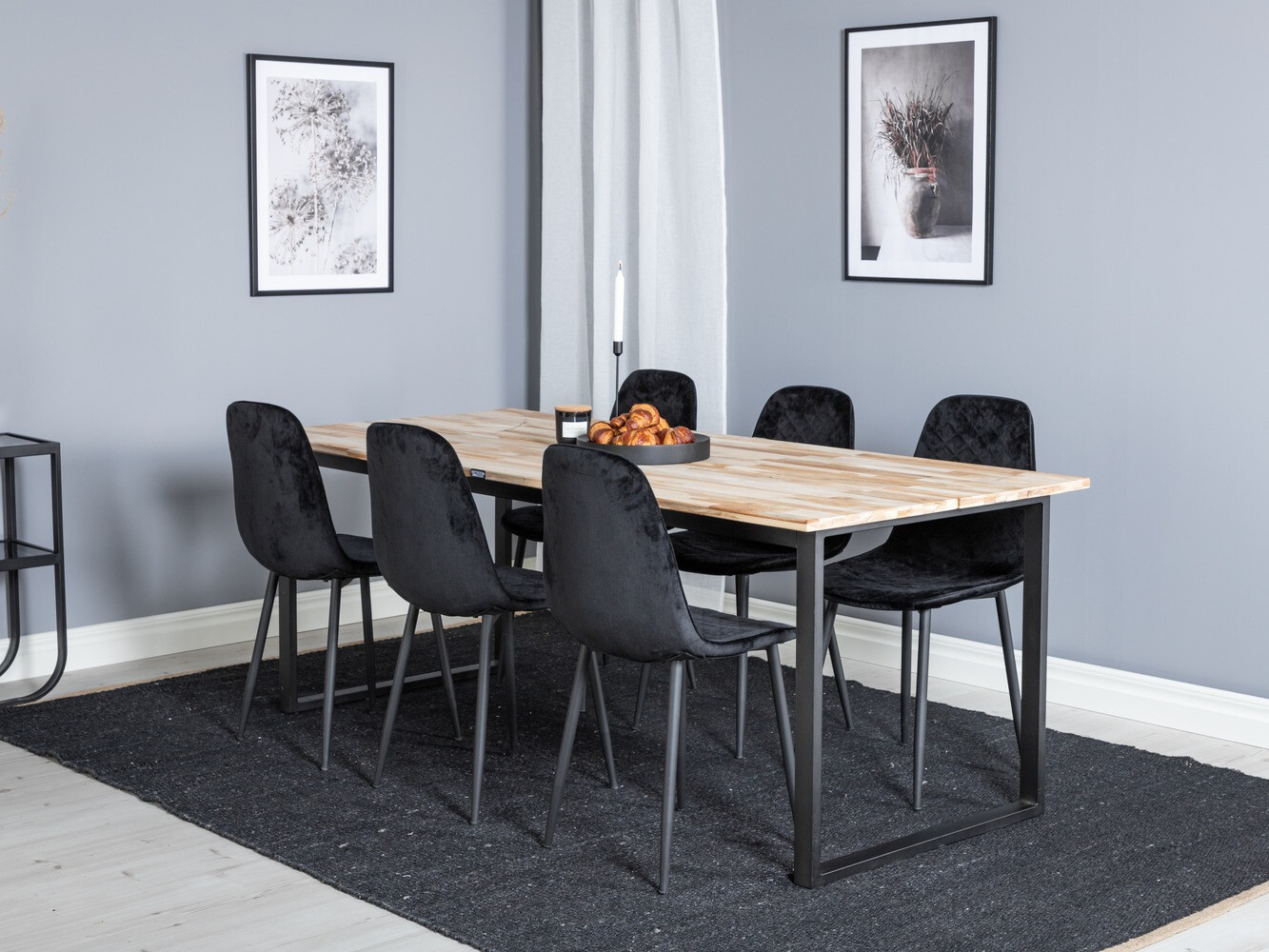 Valgomojo komplektas Dallas 1645 (Juoda)