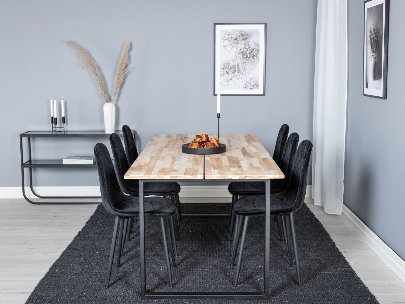 Valgomojo komplektas Dallas 1645 (Juoda)