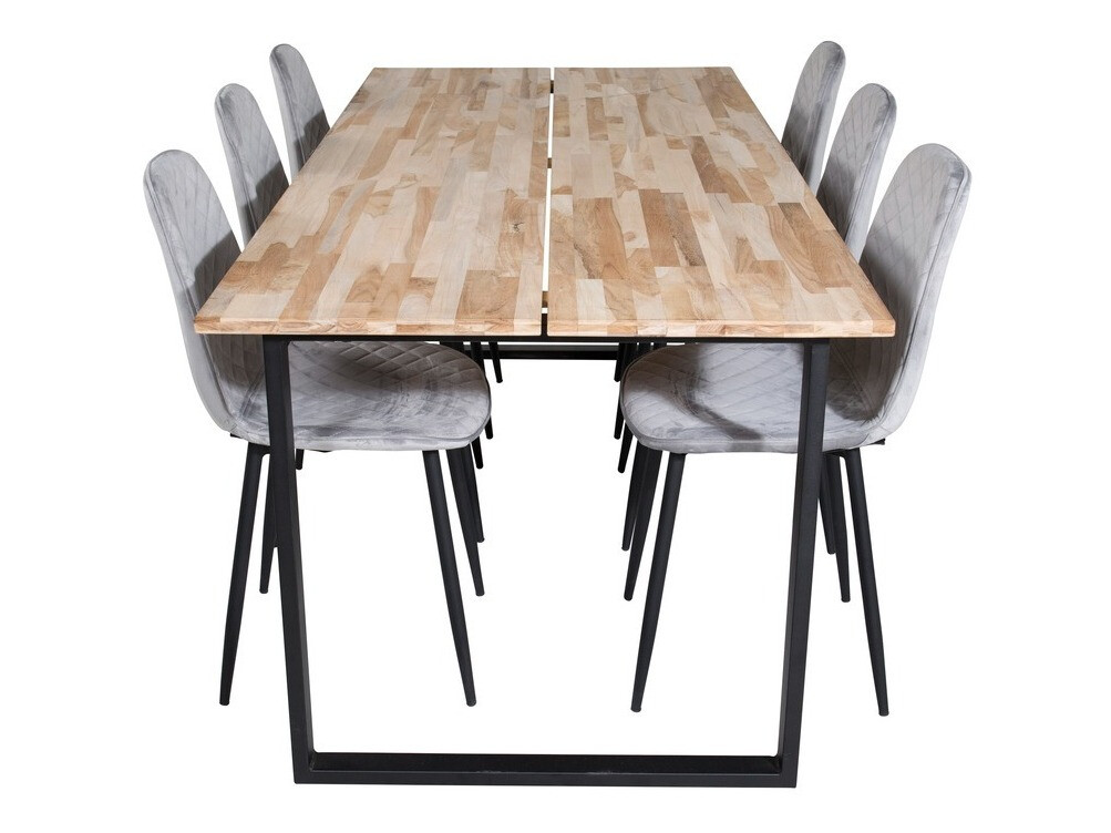 Valgomojo komplektas Dallas 1645 (Pilka + Juoda)