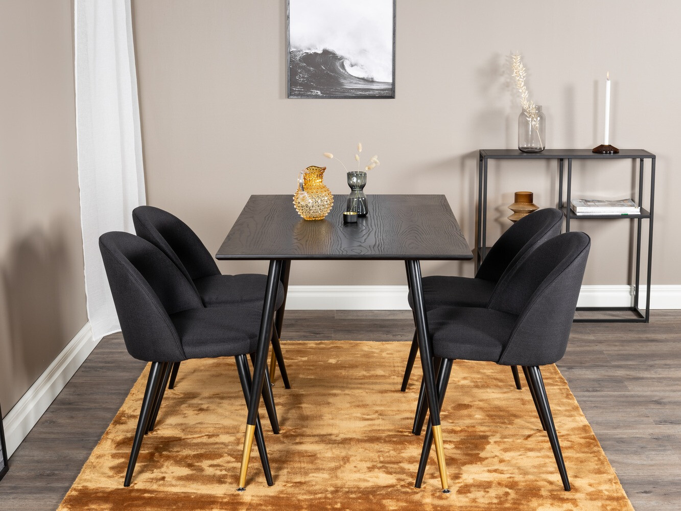 Valgomojo komplektas Dallas 1692 (Juoda)