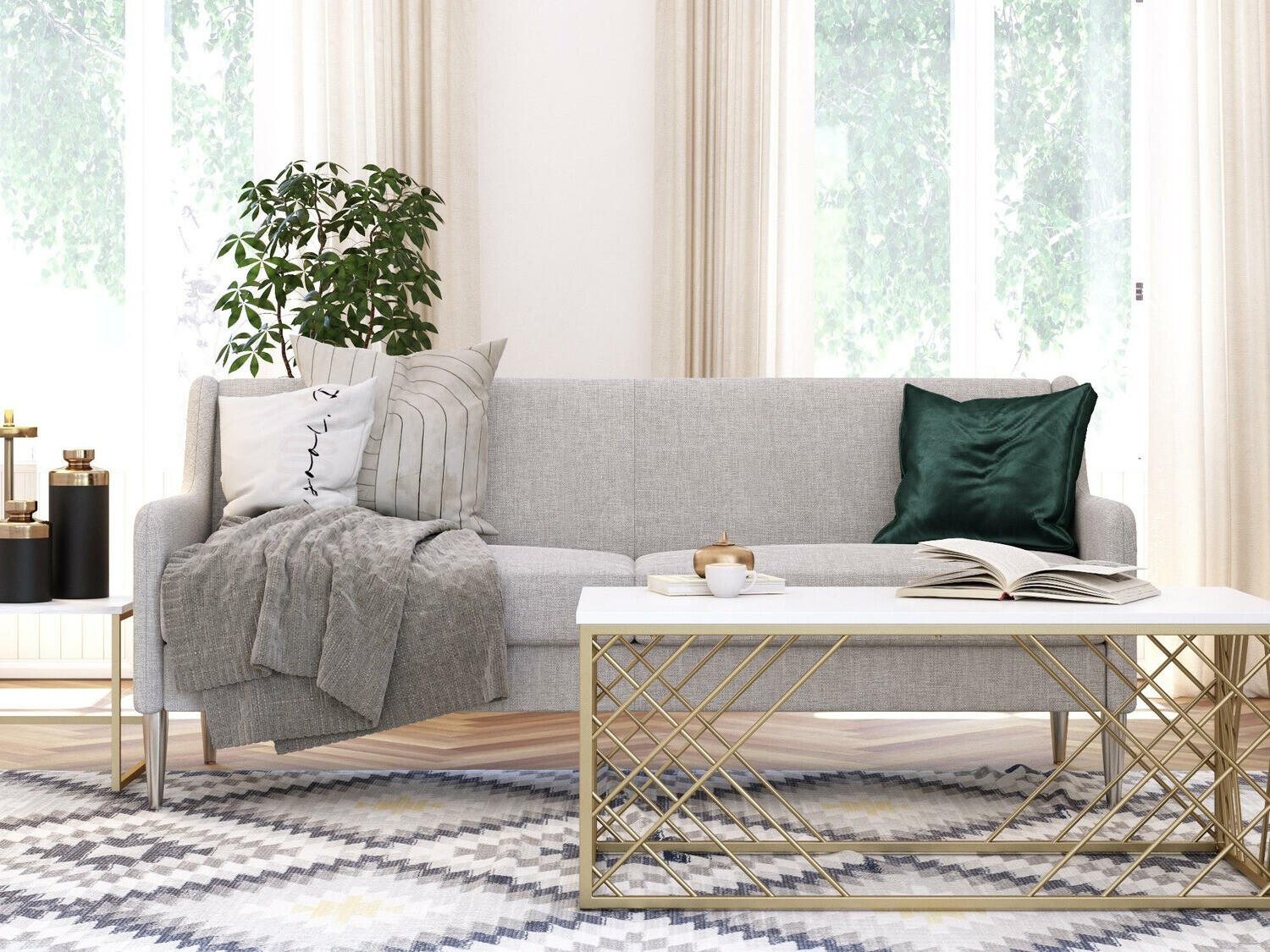 Sofa Tulsa 708 (Šviesi pilka + Sidabrinė)