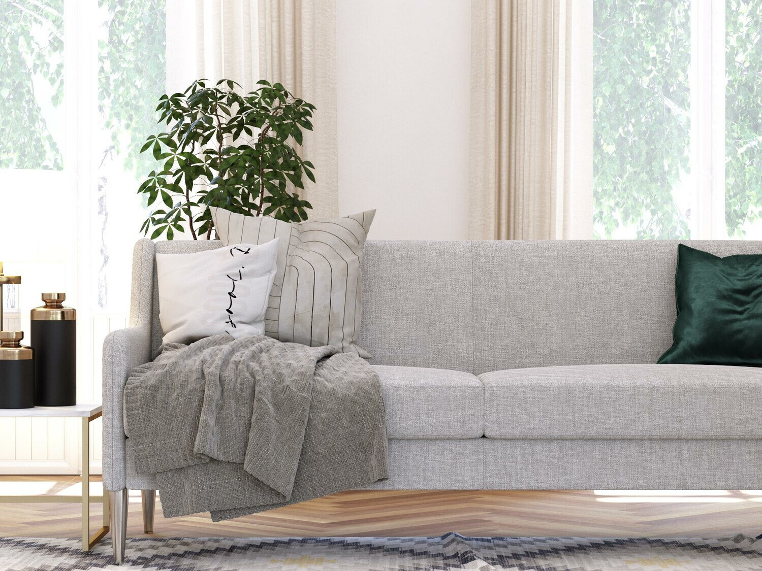 Sofa Tulsa 708 (Šviesi pilka + Sidabrinė)