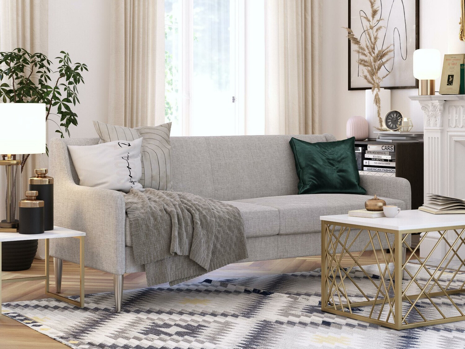 Sofa Tulsa 708 (Šviesi pilka + Sidabrinė)