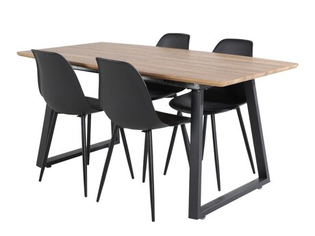 Valgomojo komplektas Dallas 329 (Juoda)