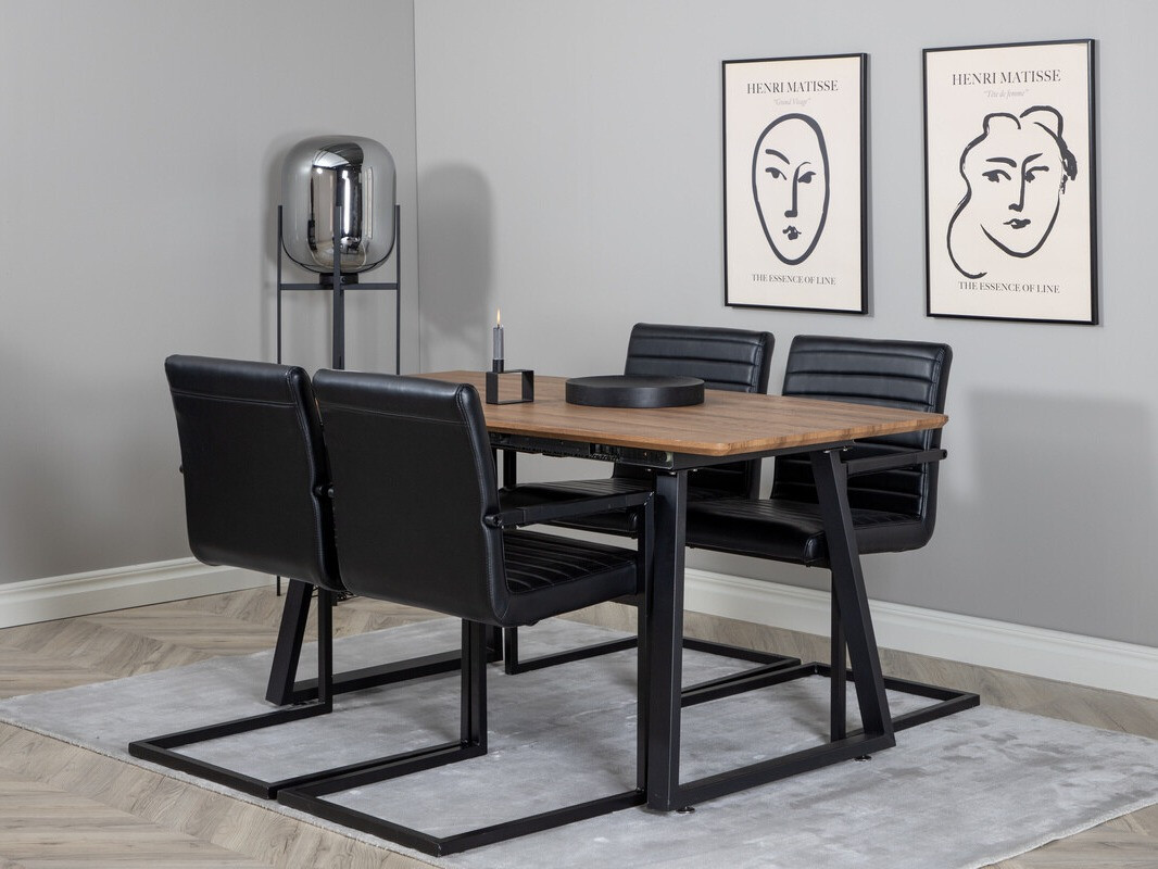 Valgomojo komplektas Dallas 337 (Juoda)