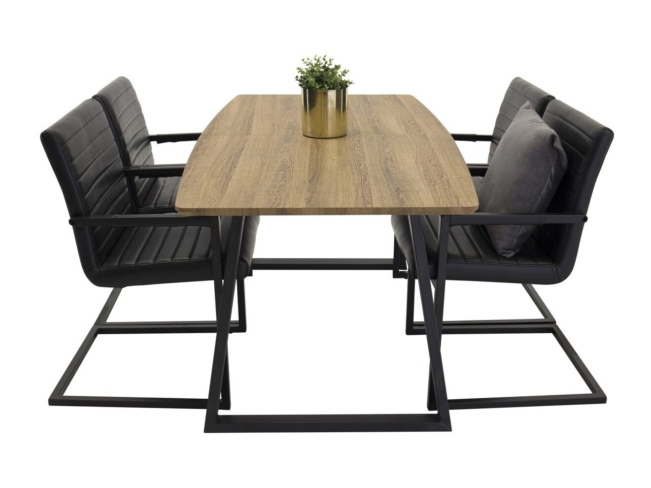 Valgomojo komplektas Dallas 337 (Juoda)