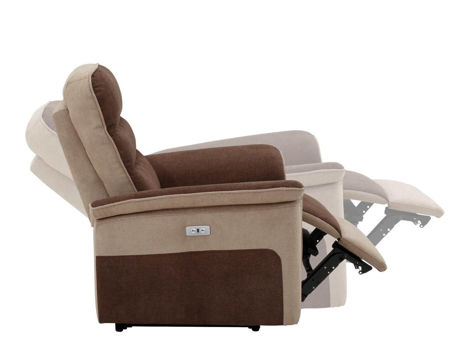 Fotelis reglaineris Denton 680 (Ruda + Smėlinė)