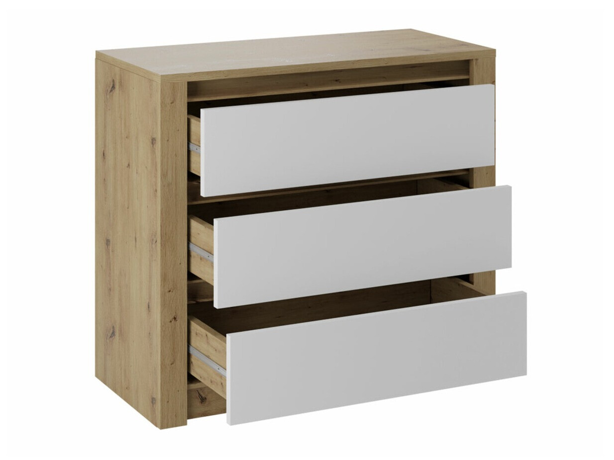 Komoda Deldale 100 (Artisan ąžuolas + Pilka)