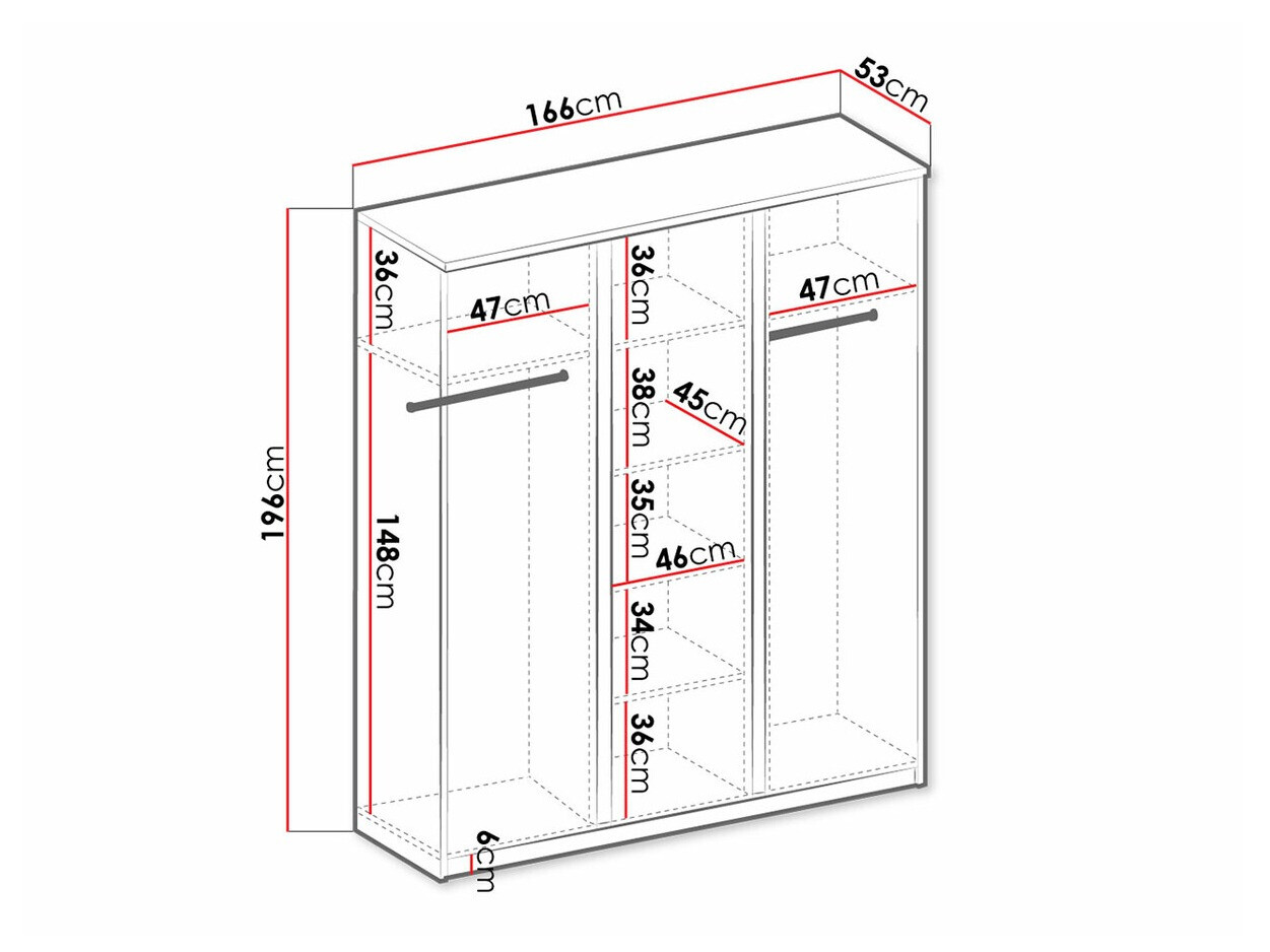 Spinta Deldale 107 (Artisan ąžuolas + Pilka)