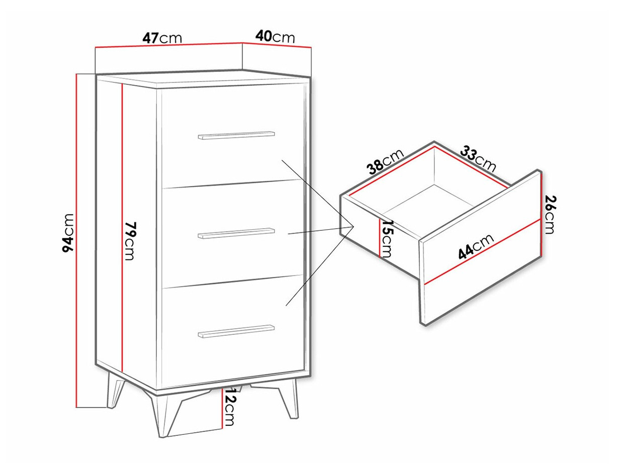 Komoda Avimora 102 (Graikinis riešutas)