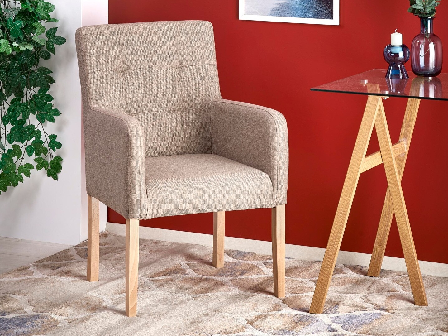 Fotelis Houston 1056 (Medaus ąžuolas + Smėlinė)