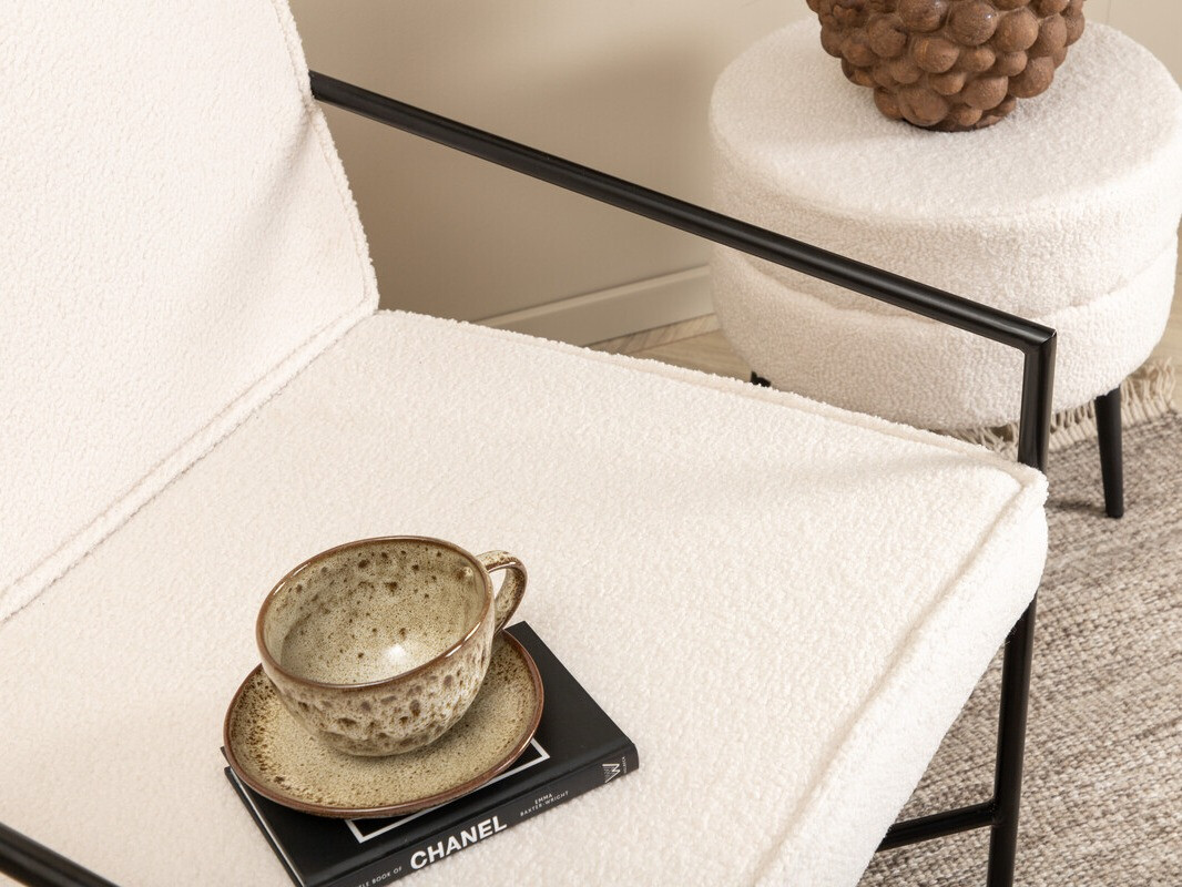 Fotelis Dallas 1707 (Kreminė + Juoda)