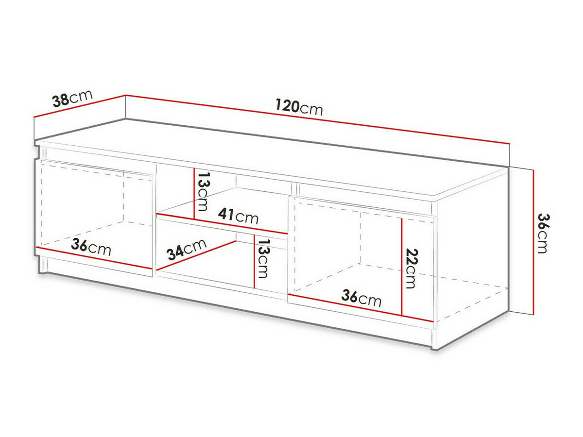 TV staliukas Sarasota 139 (Grafitas)
