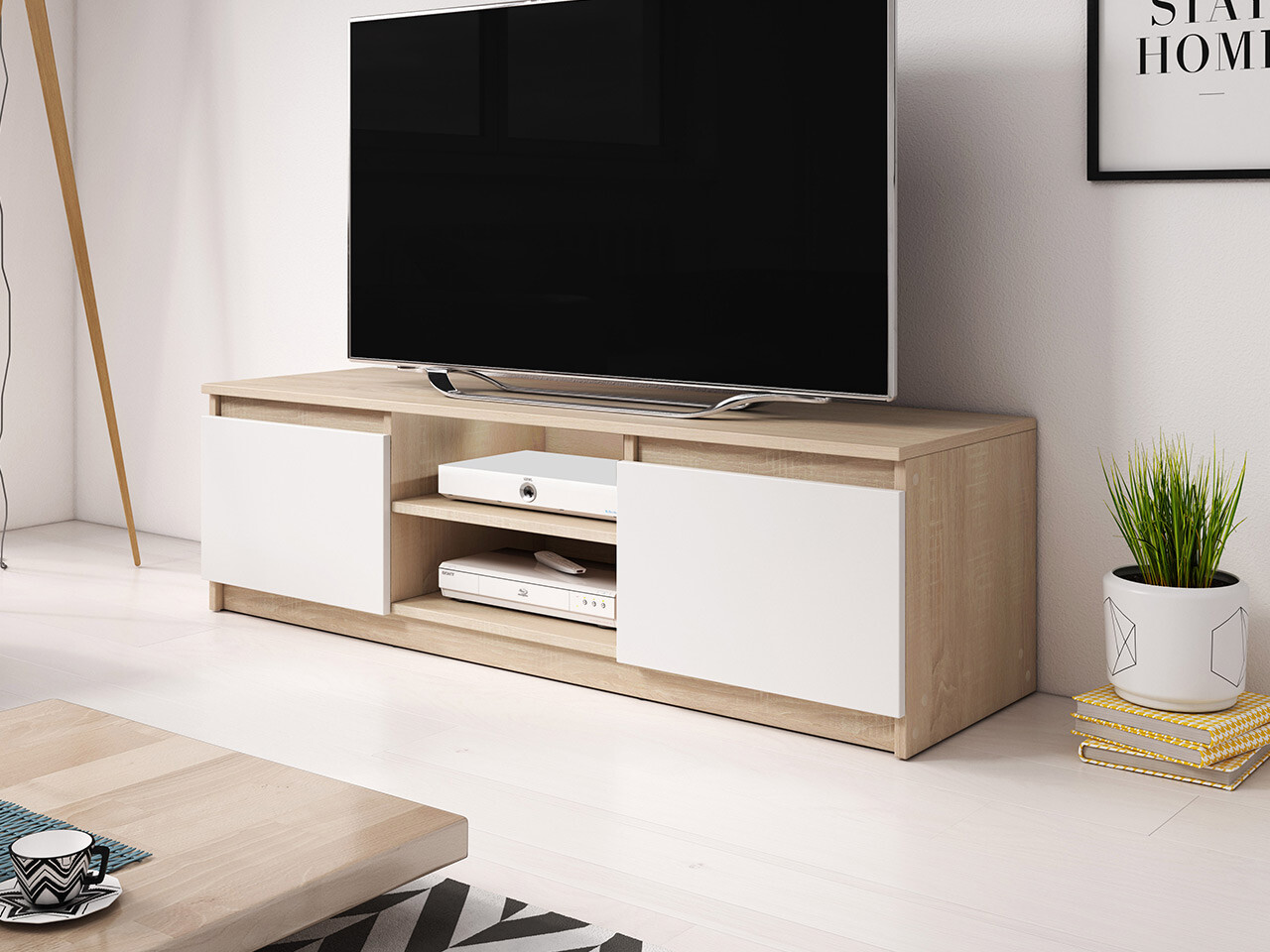 TV staliukas Sarasota 139 (Sonomos ąžuolas + Balta)