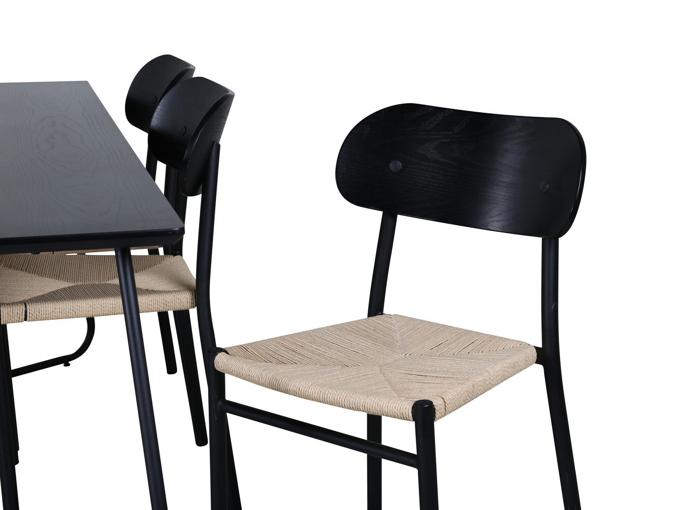 Valgomojo komplektas Dallas 2716 (Juoda + Šviesi ruda)