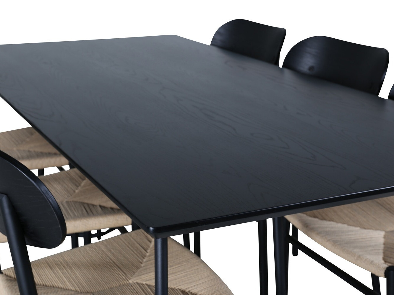 Valgomojo komplektas Dallas 2716 (Juoda + Šviesi ruda)