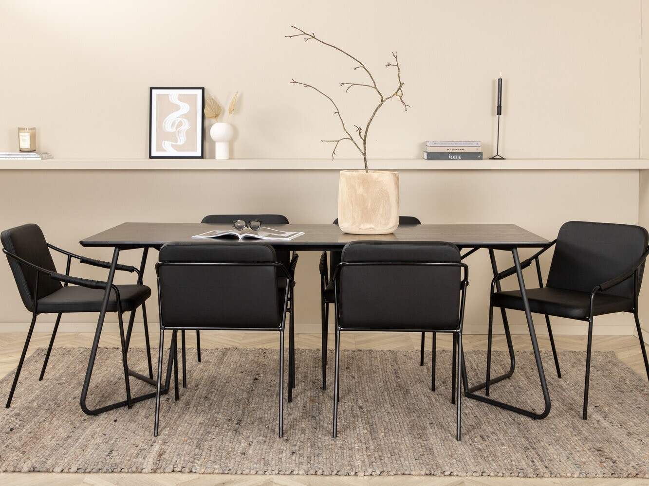 Valgomojo komplektas Dallas 2720 (Juoda)