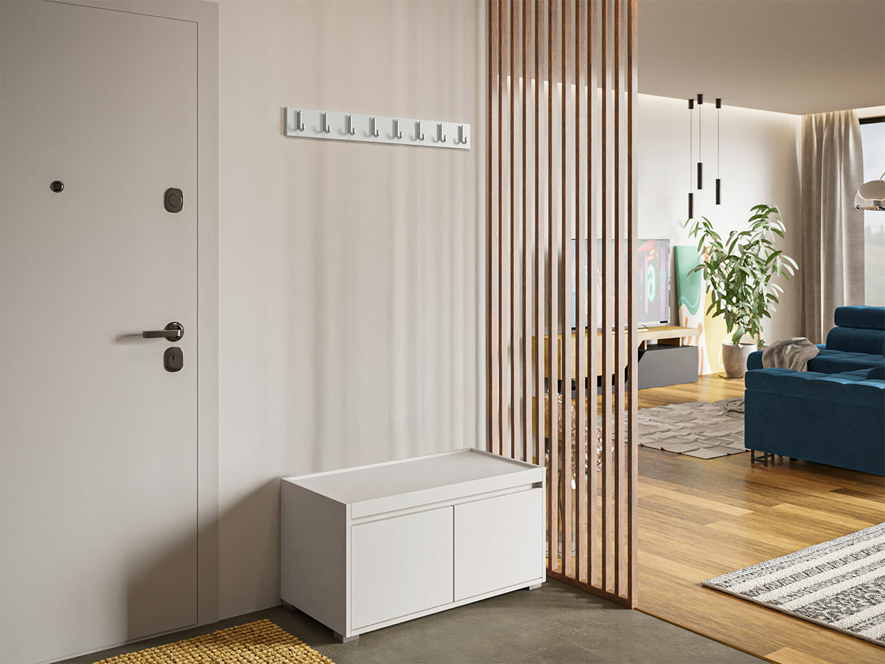 Balti prieškambario komplektai