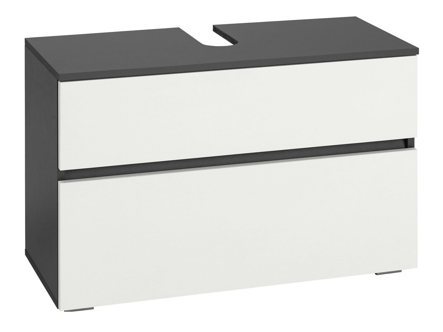 Pastatoma vonios spintelė praustuvui Soncamu 109 (Balta + Antracitas)