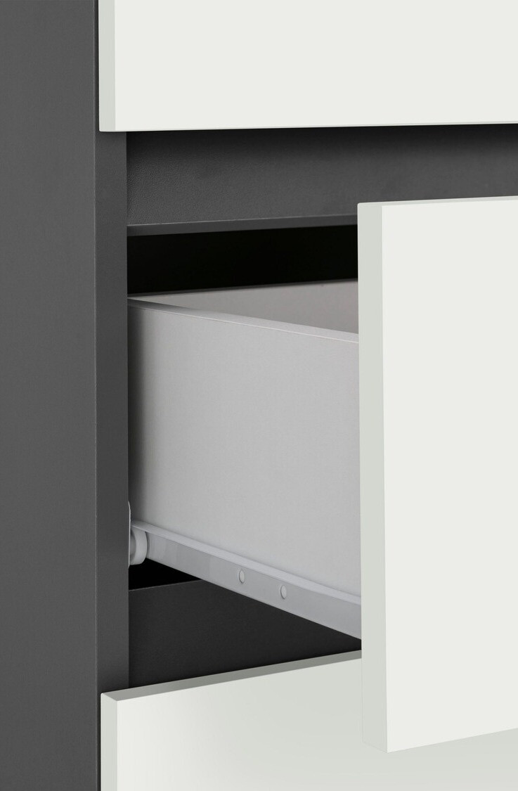 Pastatoma vonios spintelė Soncamu 102 (Balta + Antracitas)