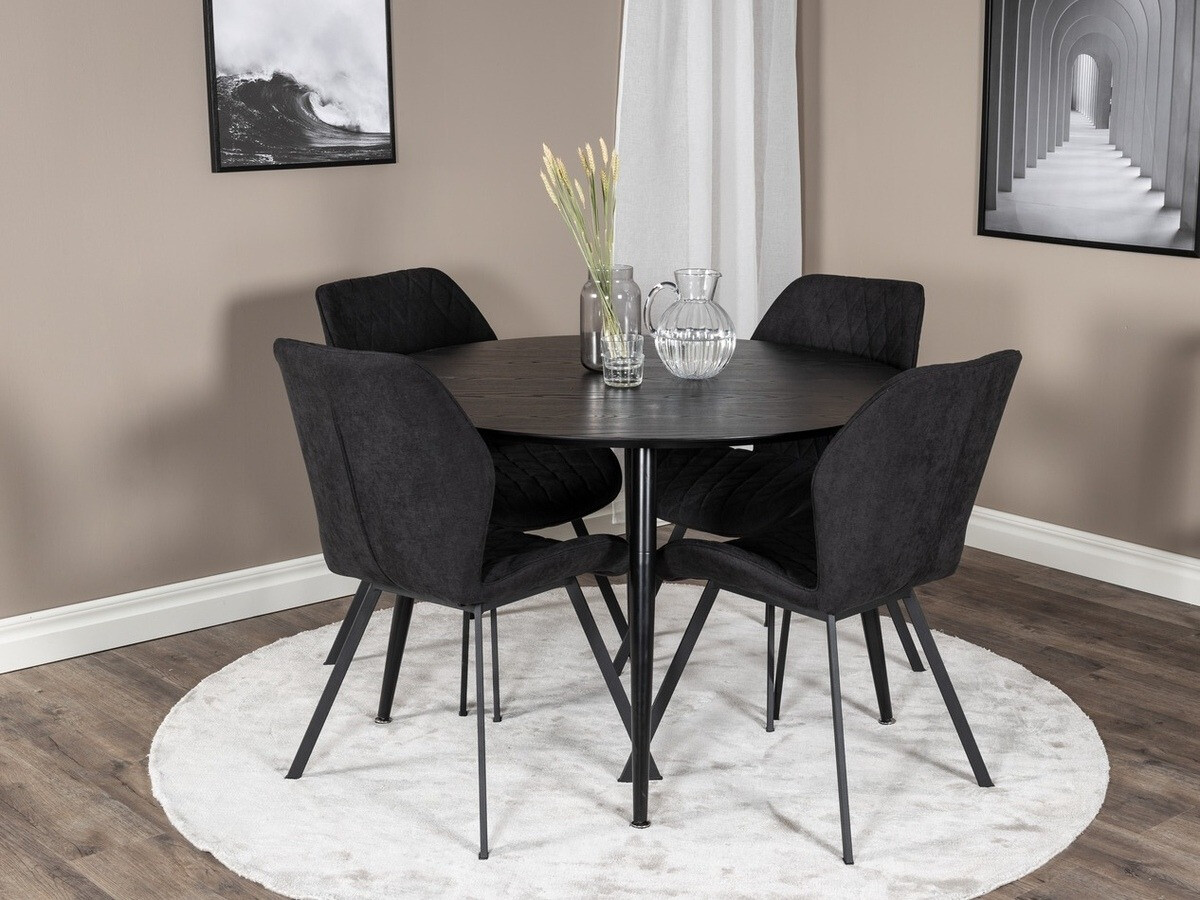 Valgomojo komplektas Dallas 1562 (Juoda)