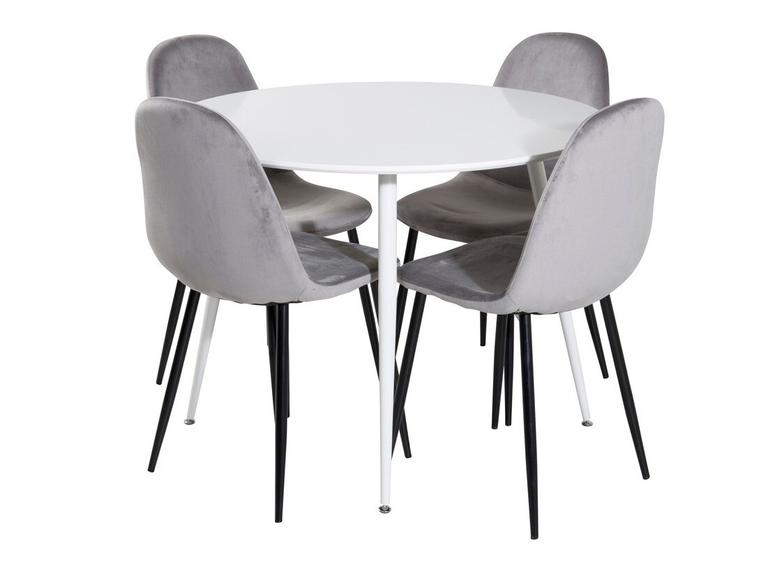 Valgomojo komplektas Dallas 1581 (Pilka + Juoda)