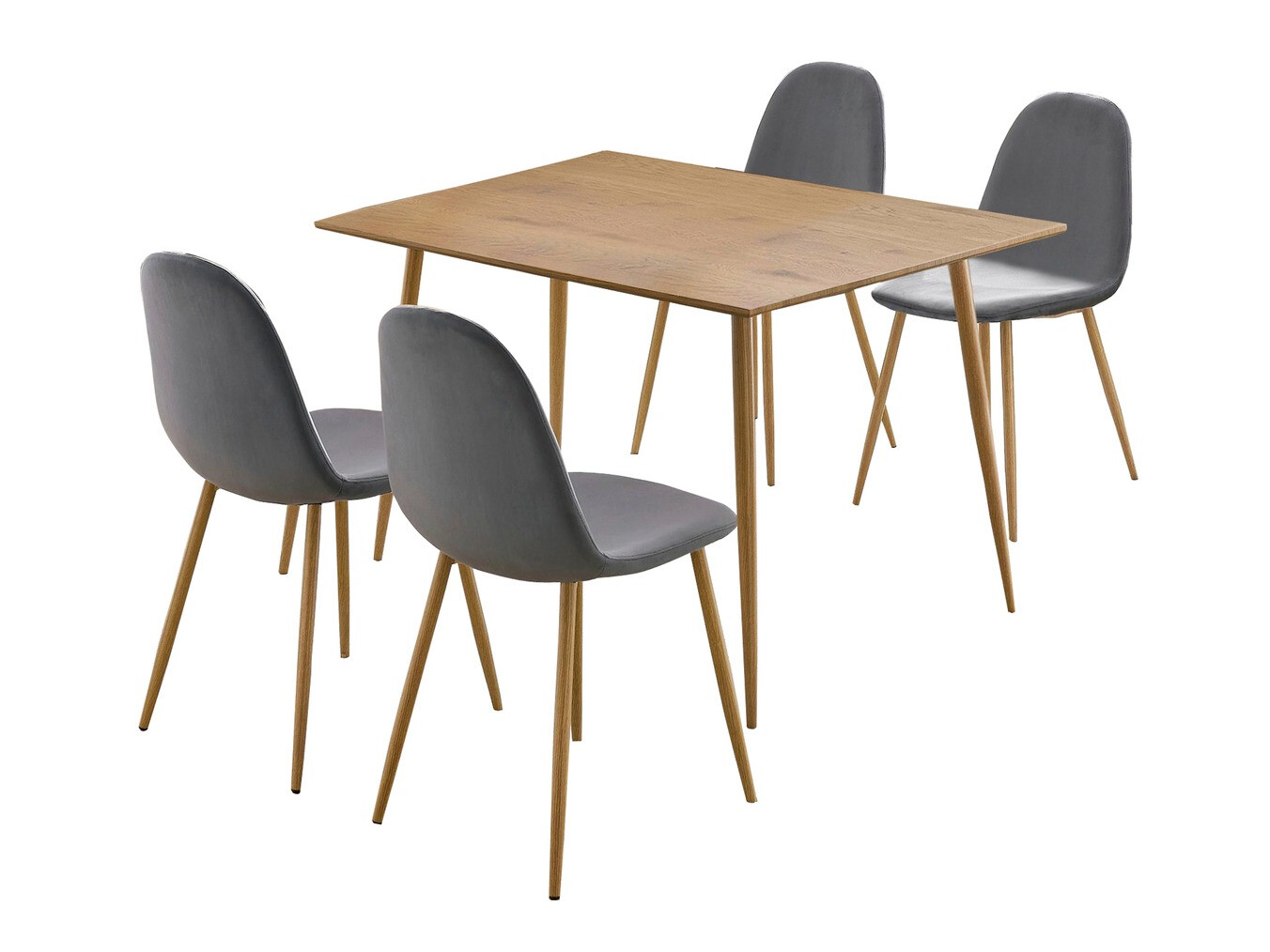 Valgomojo komplektas Denton 764 (Pilka + Ąžuolas)