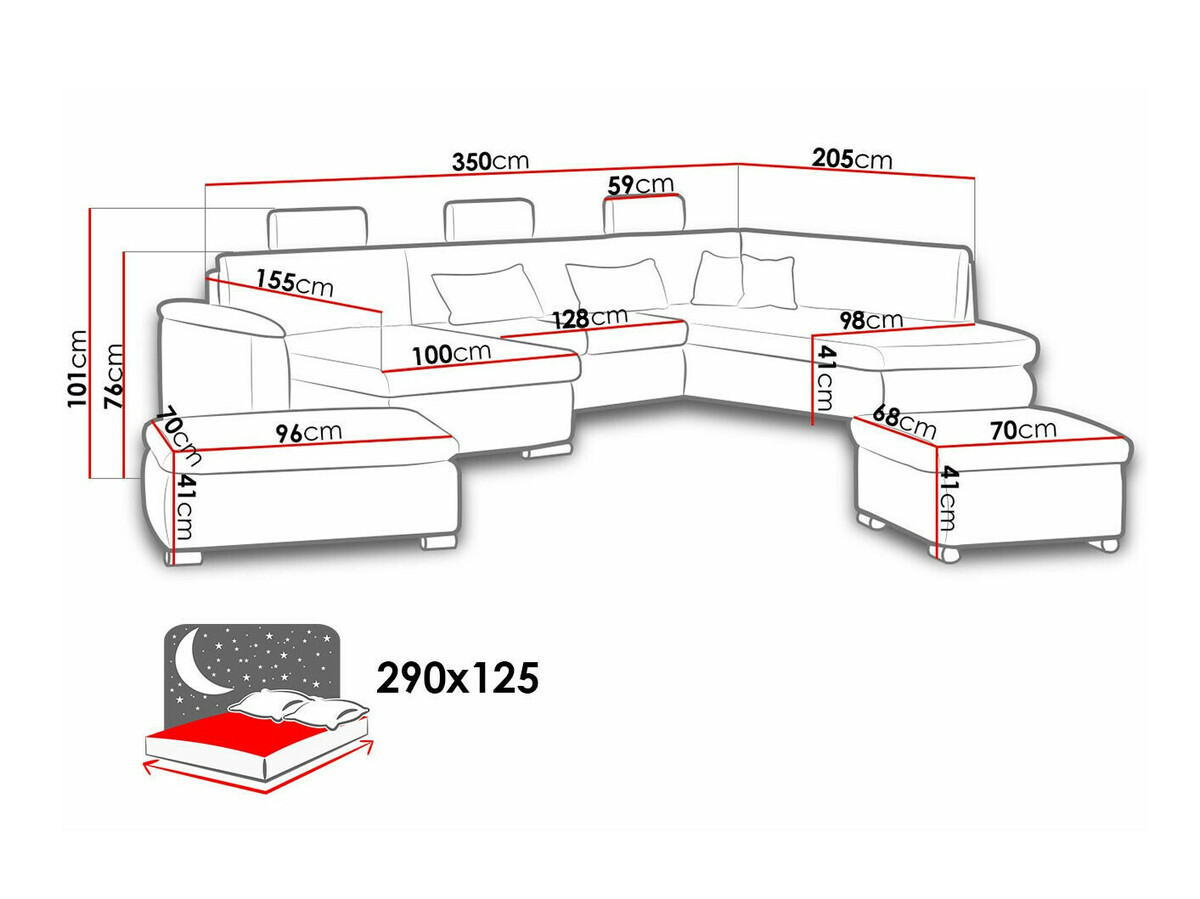 Minkštų baldų komplektas Comfivo 215
